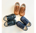 Alfie Lace-up Dress Shoe for Kids, Wide Toe Box by ozznekshoes