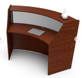 Linea Italia, Inc 70W Curved Reception Desk, Cherry by Vanessa Jane