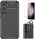 Bundle: Anti-Slip Series Case with Tempered Glass Screen and Camera Protector - Samsung Galaxy S23 by Zerodamage Sahara Case LLC