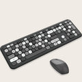 Wireless Keyboard and Mouse Combo - Full-Size Keyboard Black/Gray Keys by Zerodamage Sahara Case LLC