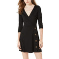 Ultra Flirt Womens Juniors Faux Wrap Floral Casual Dress, Size Medium by Vanessa Jane
