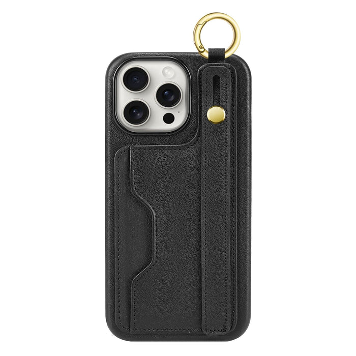iPhone 15 Pro Max Leather Wallet FingerGrip Case with MagSafe | Indy Series by Zerodamage Sahara Case LLC