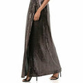 Calvin Klein Womens One-Shoulder Metallic Gown by Vanessa Jane