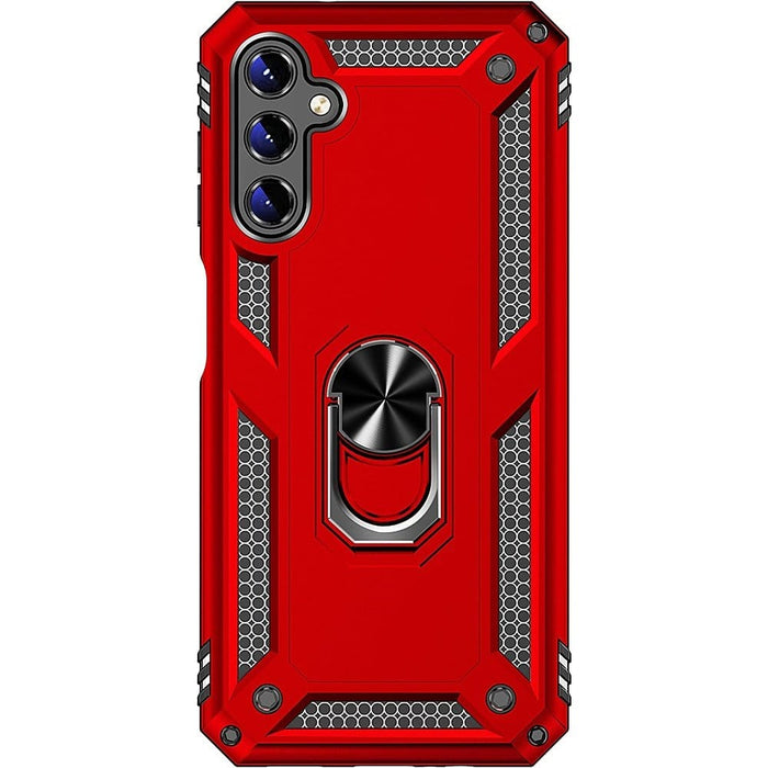 Military Kickstand Series with Belt Clip Case for Samsung Galaxy A14 5G - Red by Zerodamage Sahara Case LLC