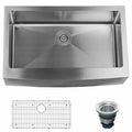 Miseno Kitchen Sink, Farmhouse Mount, Stainless Steel Finish by Vanessa Jane