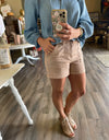 Cotton Denim Shorts - Twig
