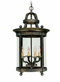 World Imports Chatham Collection 4-Light French Bronze Hanging Interior Lantern by Vanessa Jane