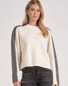 The Colorblock Crewneck Sweater: Grey/White