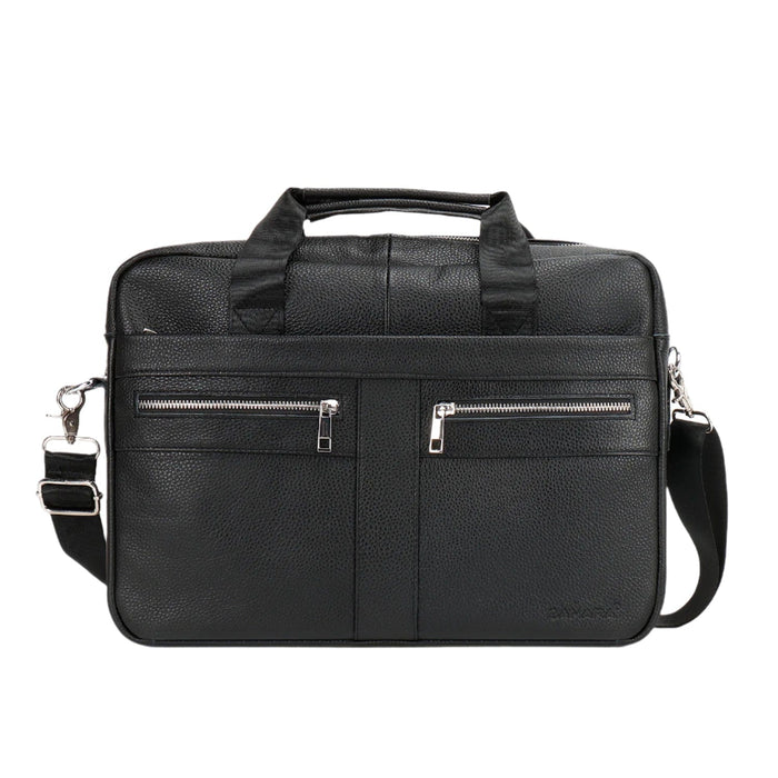 Genuine Leather Business Bag Briefcase - Laptops up to 16-inch by Zerodamage Sahara Case LLC