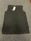 Lafayette 148 New York Sleeveless, Black Metallic Tunic , Size Medium by Vanessa Jane