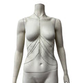 LulusComing Out of My Cage Silver Beaded Bodychain by Vanessa Jane