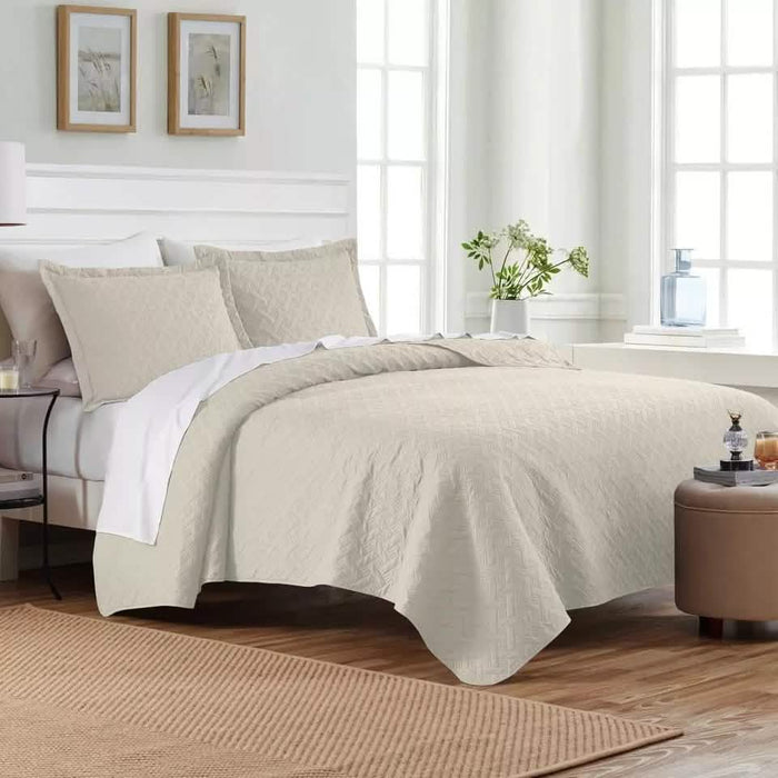 3-Piece: Dan River Basket Pinsonic Quilt Set by DailySale