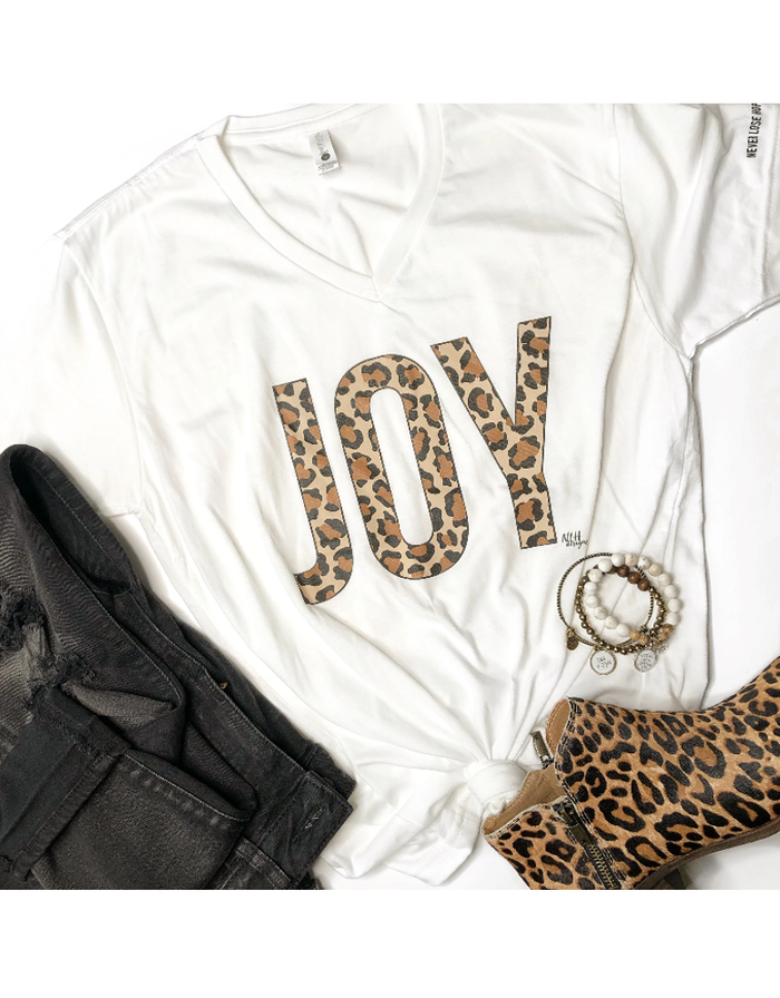 Joy Leopard Print Short-Sleeve T-Shirt by Boutique 23