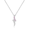 Pink Sapphire Dainty Pendant Necklace