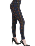 Luxe Plaid Piped Jegging by Boutique 23