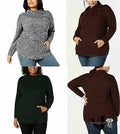 Style & Co. Womens Marled Envelope Neck Pullover Sweater by Vanessa Jane