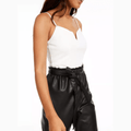 Almost Famous Juniors Bustier Paperbag Jumpsuit, Size Medium by Vanessa Jane