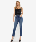 Adaline High Rise Slim Straight Jeans - Medium Wash by Boutique 23
