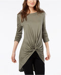 International Concepts Womens Twist Front High-Low Tunic Top,Size Large by Vanessa Jane
