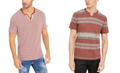 Inc Mens Stripe Split-Neck T-Shirt by Vanessa Jane