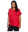 Love Scarlett Women's Plus Size Fringe Accent Tees by Vanessa Jane