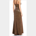 Blondie Nites Juniors Metallic Strappy-Back Gown, Size 9 by Vanessa Jane