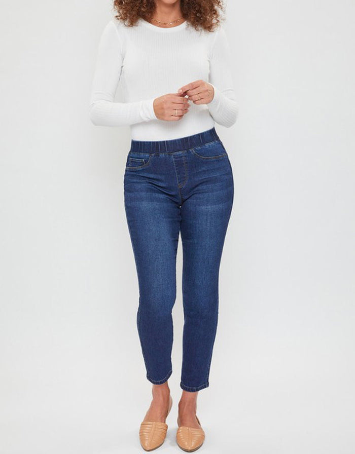 Petite High Rise Jegging -Dark Indigo by Boutique 23