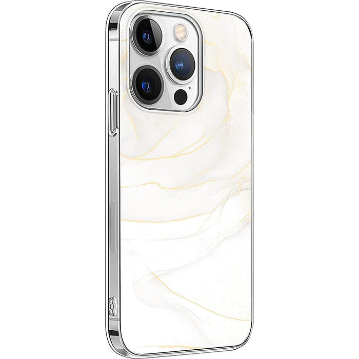 Inspire Series White Marble Case - iPhone 14 Pro Max - CP00367 by Zerodamage Sahara Case LLC