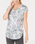Ideology Womens Floral-Print T-Shirt by Vanessa Jane