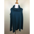 Belldini Womens Cut Out Sleeve Back Cowl Neck Shirt, 2X/Winter Teal by Vanessa Jane
