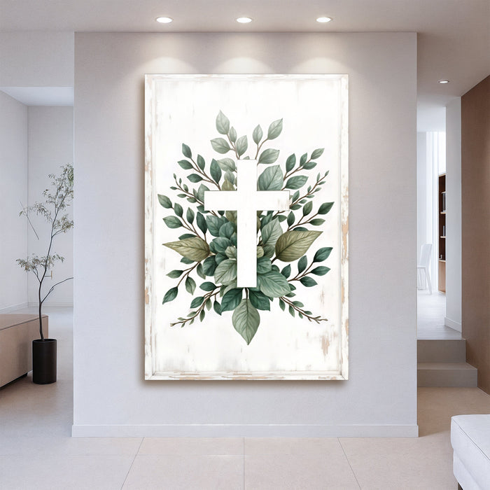 Minimalist Cross Faith Wall Art II by Tailored Canvases