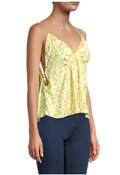 Free People Women’s Gardenia Printed Camisole – Lemon Multi – Size M by Vanessa Jane