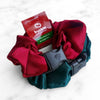 Holly Duo - 2-Pack Christmas Holiday Buckle Scrunchies - No Snagging, No Tangles