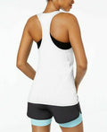 Ideology Womens Rapidry Heathered Racerback Performance Tank Top by Vanessa Jane