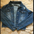 Vanilla Star Female Cropped Jean Jacket, Size Large by Vanessa Jane