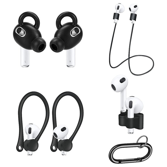 Black Silicone Accessories Kit - Apple AirPods 3 (3rd Generation) by Zerodamage Sahara Case LLC