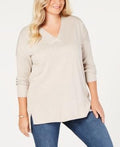 Style & Co Plus Size High-low Over-sized Tunic Sweater by Vanessa Jane