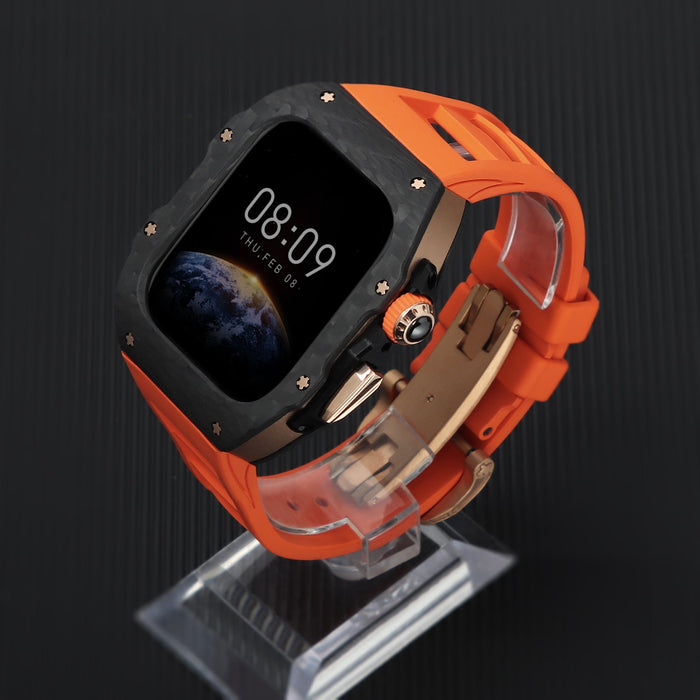 Luxury Mod Kit for Apple Watch 10/11 (42/46mm) - Rose Gold Edition by Arleathercraft