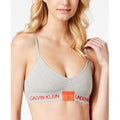 Calvin Klein Womens Monogram Unlined Triangle Bralette by Vanessa Jane