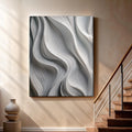 Modern Monochrome Waves Abstract Wall Art by Tailored Canvases