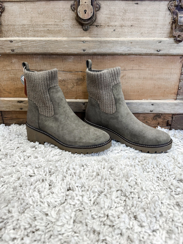 Kara Sweater Boot - Khaki by Boutique 23