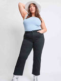 Curvy High Rise Wide Leg Trouser - Black by Boutique 23