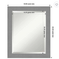 Amanti Art Brushed Nickel Framed Bathroom Vanity Mirror, Size 40x30 by Vanessa Jane