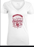 Levelwear NCAA Oklahoma Sooners Women Anthem Entice Ladies Tee, X-Large, White by Vanessa Jane