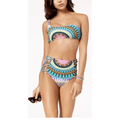 Bar lll Women Sunburst One Shoulder Bandeau Bikini Top Swimsuit, Size XL by Vanessa Jane