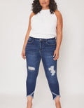 Missy Vintage Tulip Hem - Dark Indigo by Boutique 23