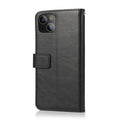 Indy Series Black Leather Wallet Case - iPhone 13 by Zerodamage Sahara Case LLC