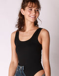 Ribbed Scoop Neck & Back Bodysuit by Boutique 23