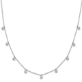 14K White Gold Lab Diamond Layering Necklace by Fine Color Jewels