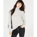 Charter Club Pure Cashmere Turtleneck Sweater, Ice Grey Heather, Size S by Vanessa Jane